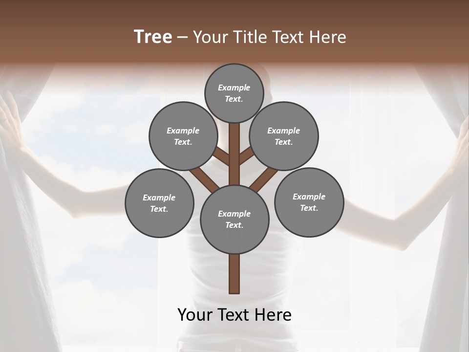 Open Person Curtain PowerPoint Template