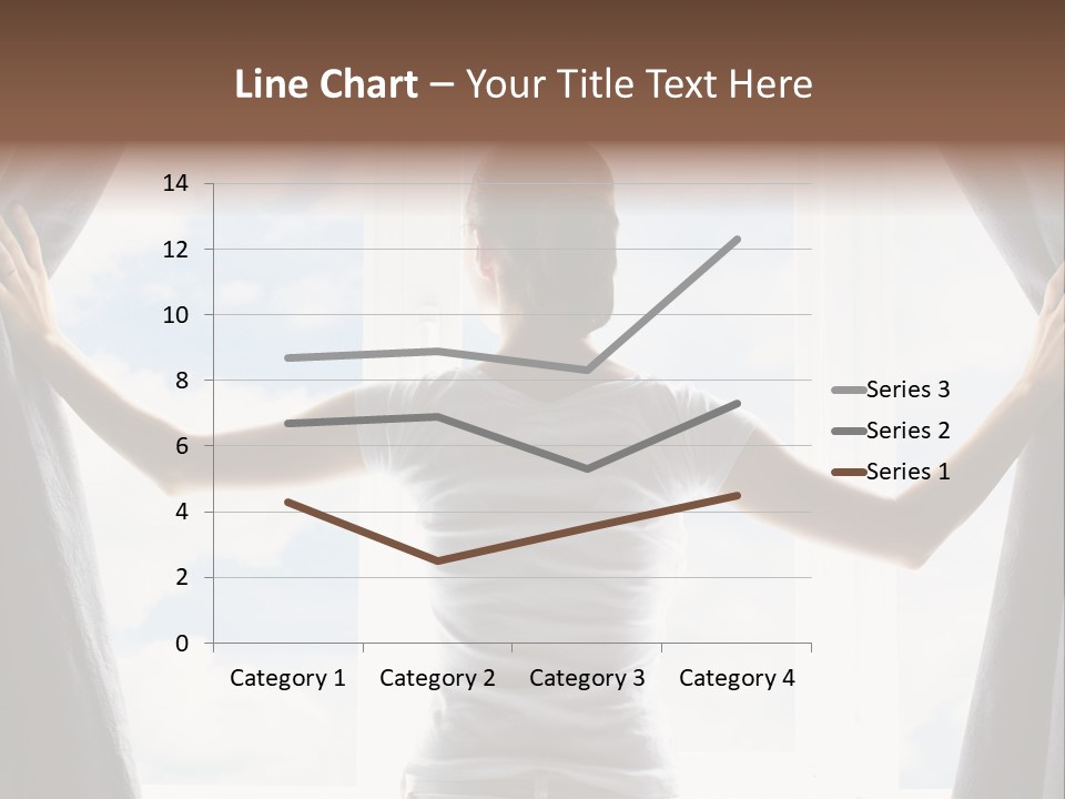 Open Person Curtain PowerPoint Template