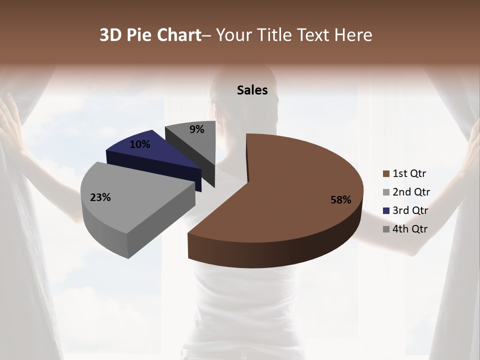 Open Person Curtain PowerPoint Template