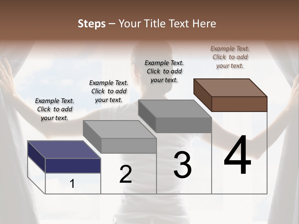 Open Person Curtain PowerPoint Template