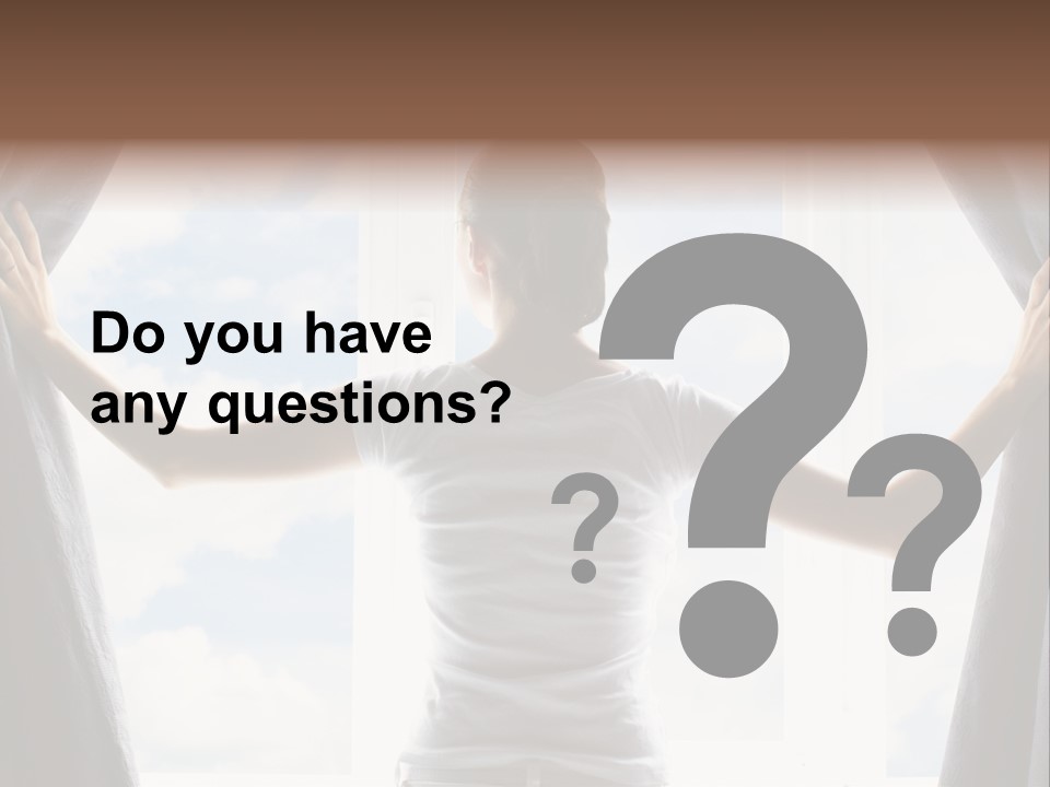 Open Person Curtain PowerPoint Template