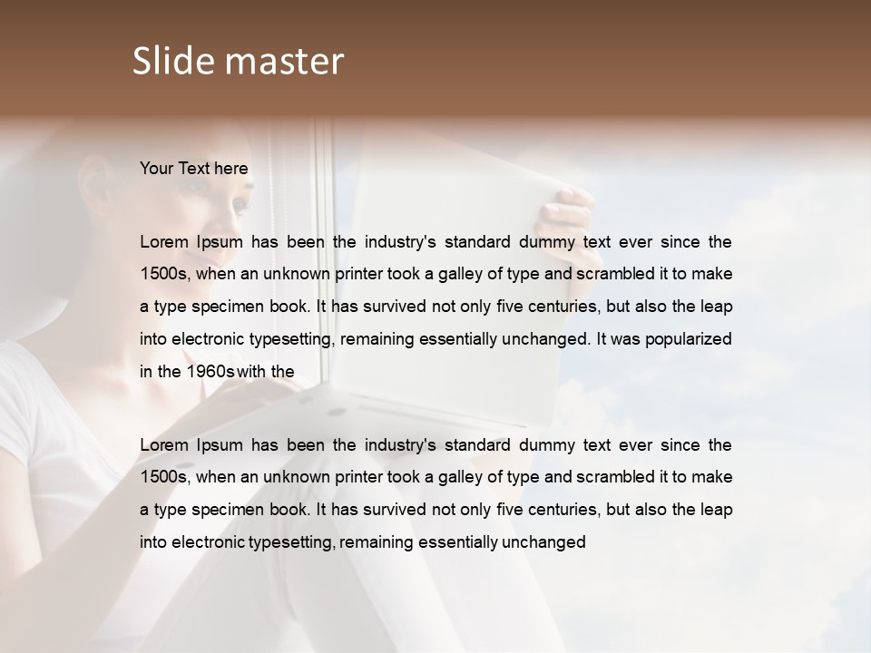 Joy Person White PowerPoint Template