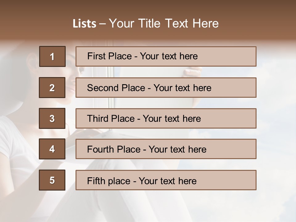 Joy Person White PowerPoint Template