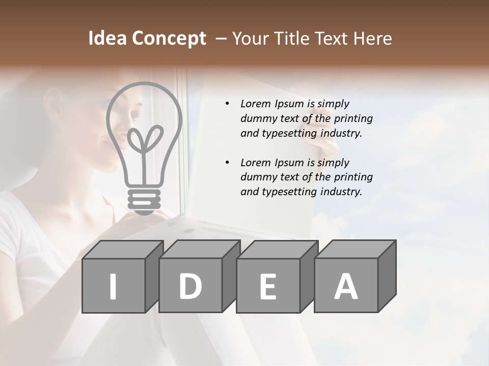 Joy Person White PowerPoint Template