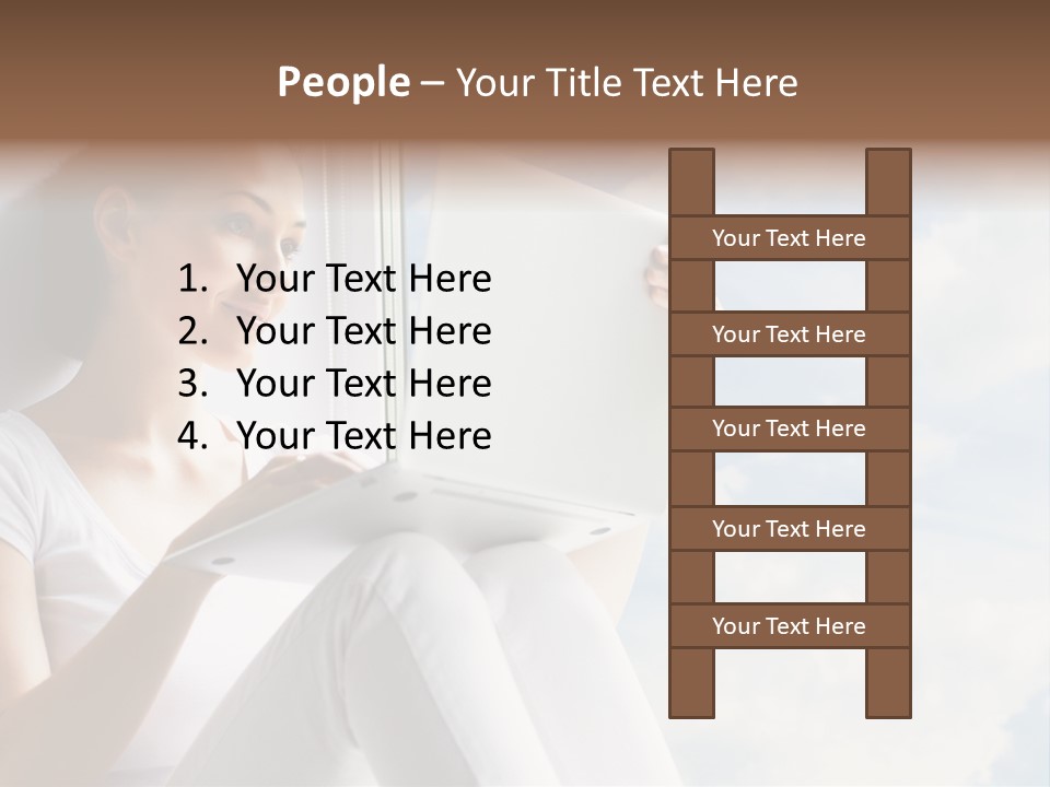 Joy Person White PowerPoint Template