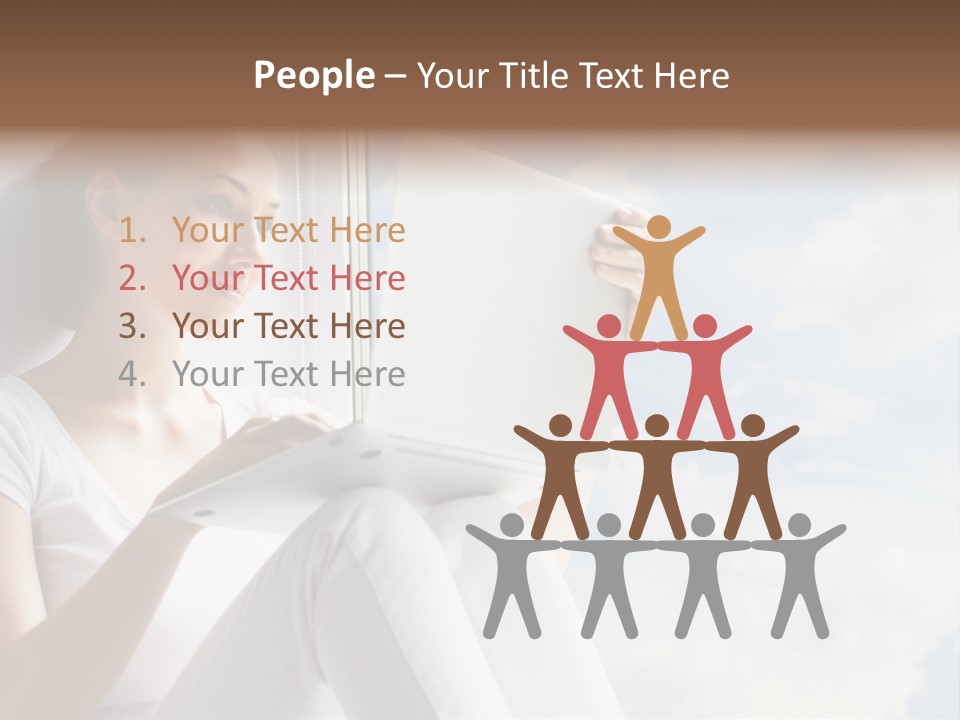 Joy Person White PowerPoint Template