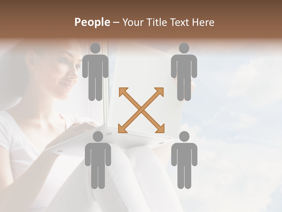 Joy Person White PowerPoint Template