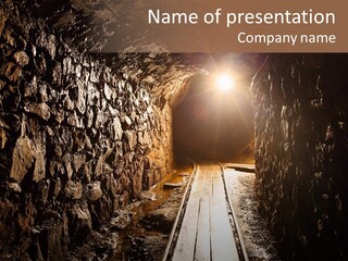 Underground Creepy Stone PowerPoint Template