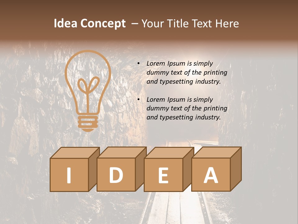 Underground Creepy Stone PowerPoint Template