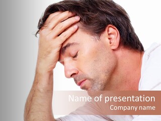 Migraine  Face PowerPoint Template