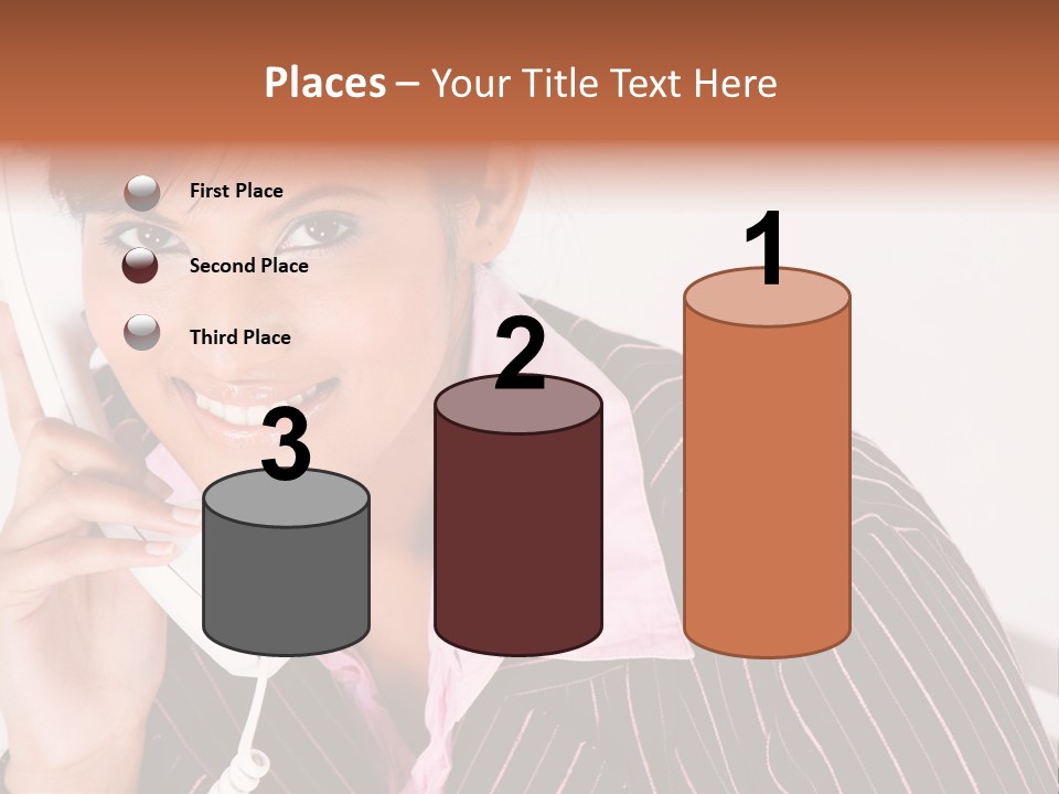 Desk Suit Computer PowerPoint Template