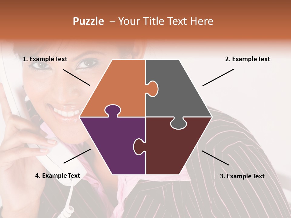 Desk Suit Computer PowerPoint Template