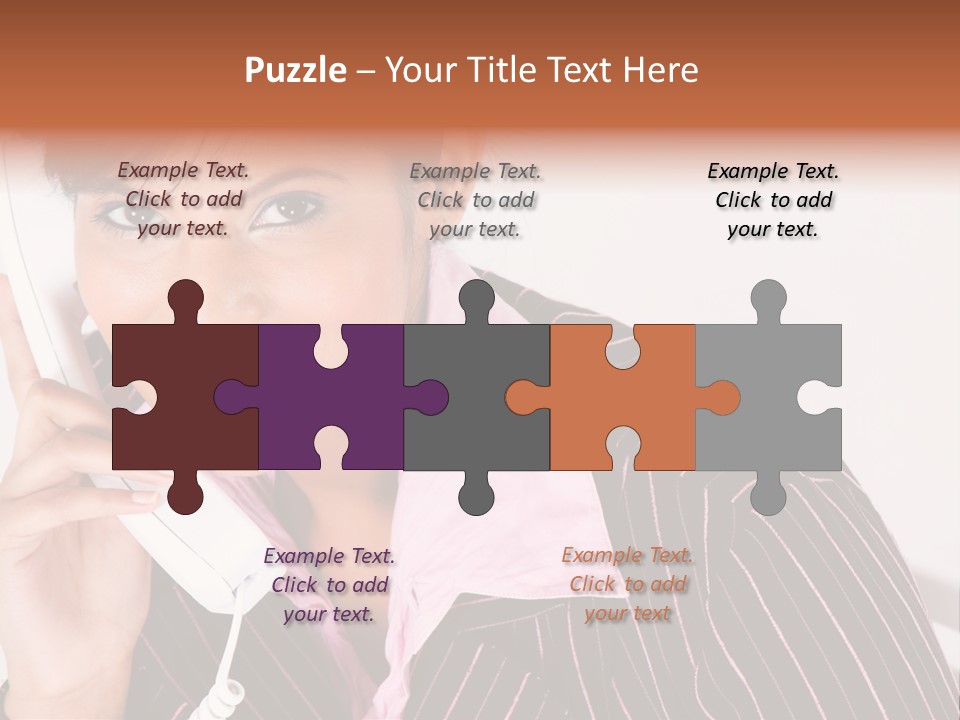 Desk Suit Computer PowerPoint Template