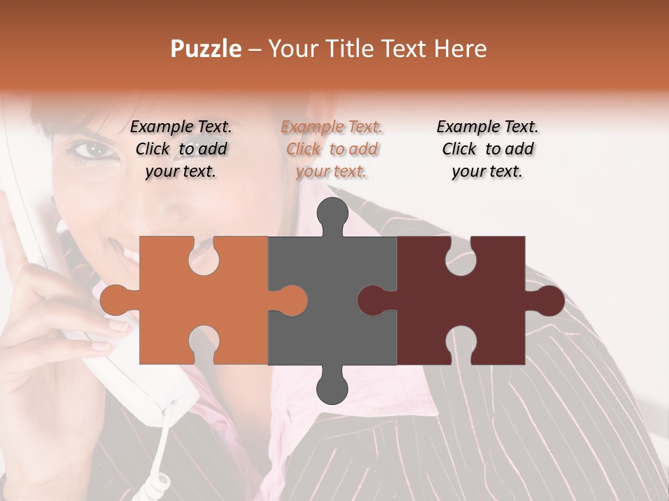 Desk Suit Computer PowerPoint Template