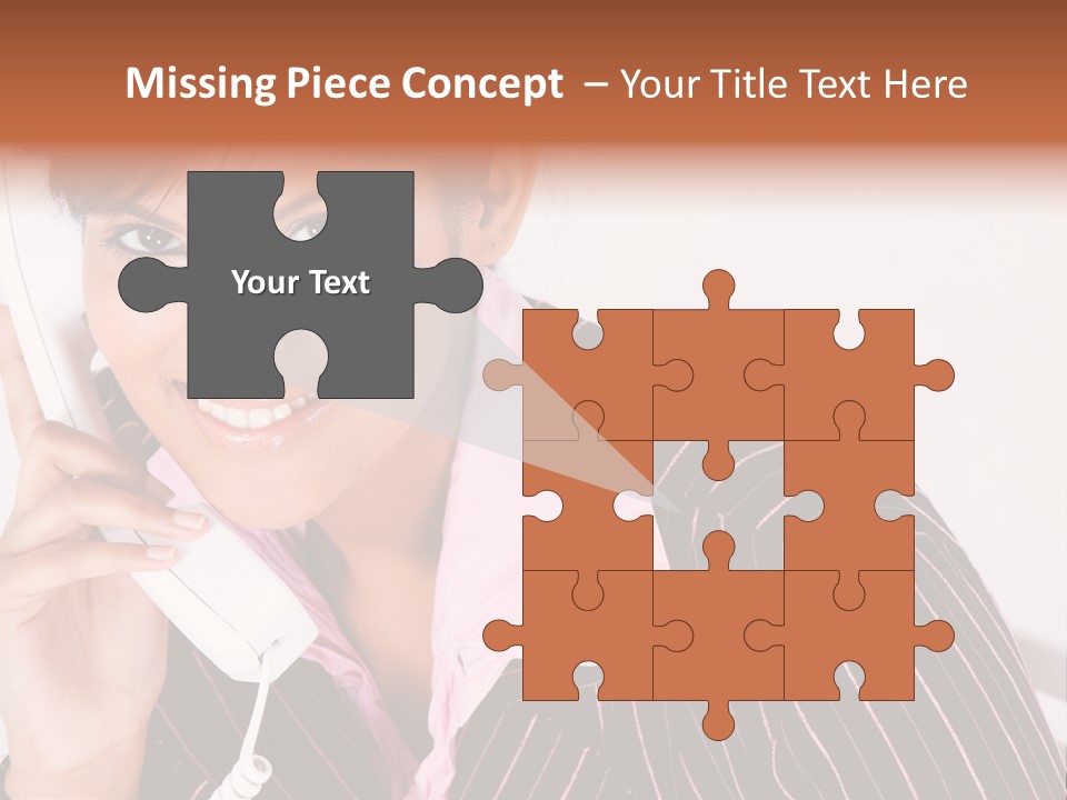 Desk Suit Computer PowerPoint Template