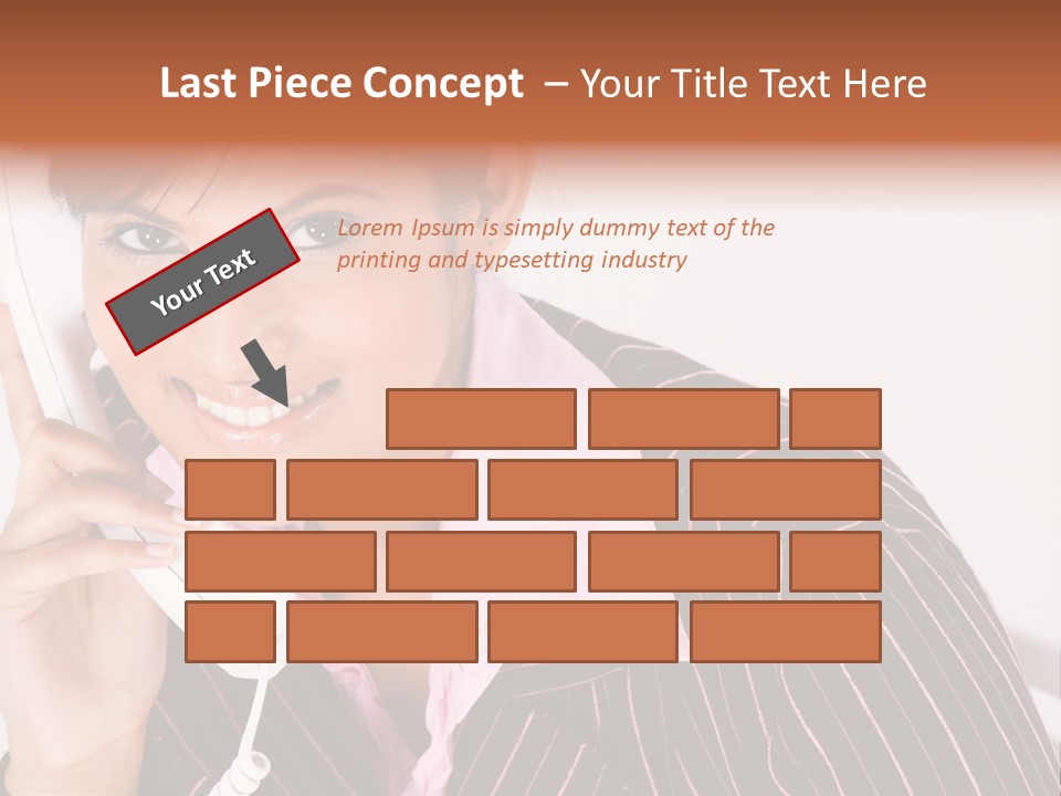 Desk Suit Computer PowerPoint Template