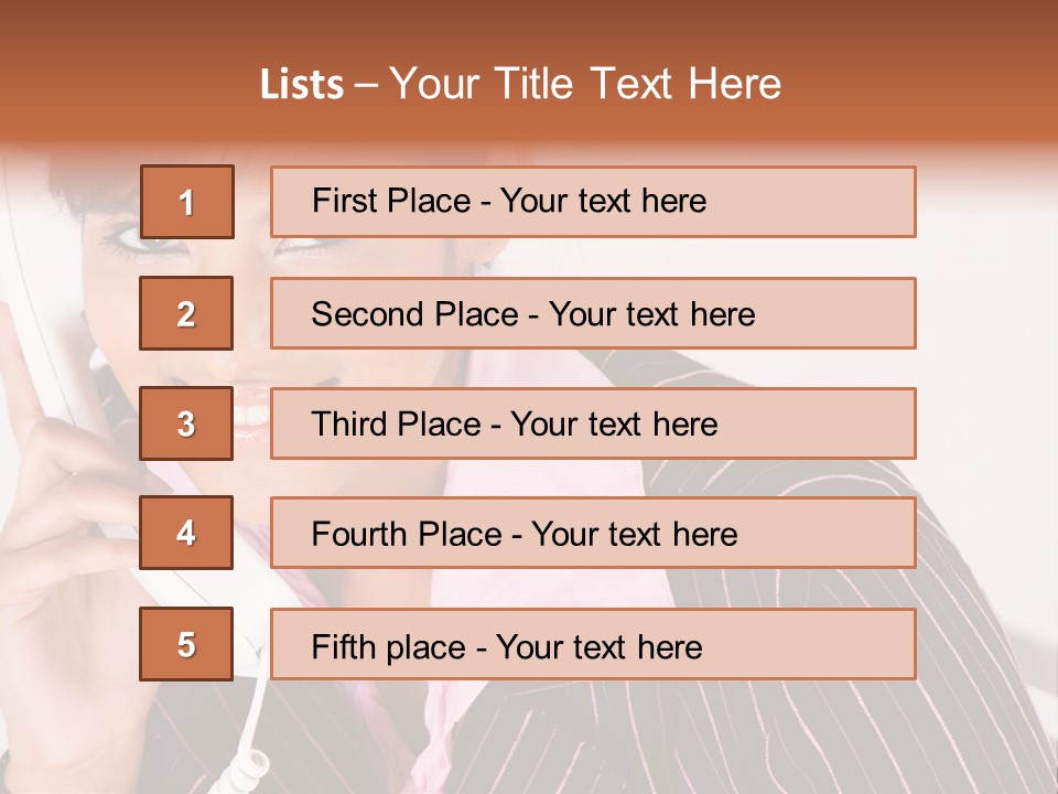 Desk Suit Computer PowerPoint Template