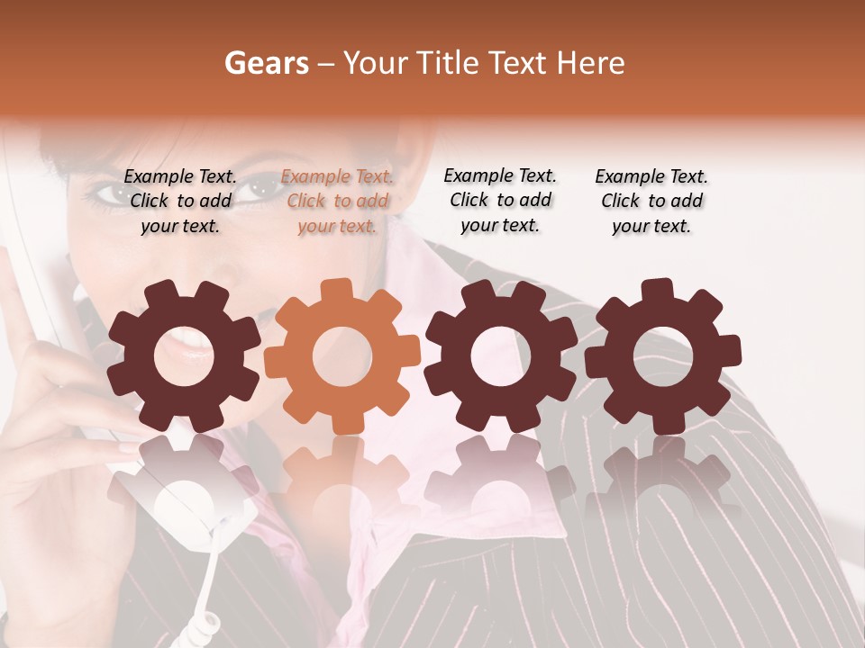 Desk Suit Computer PowerPoint Template