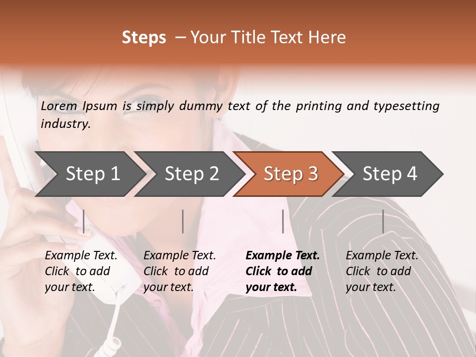 Desk Suit Computer PowerPoint Template