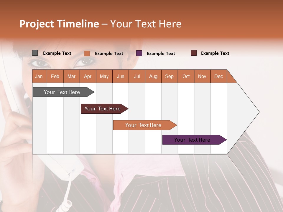 Desk Suit Computer PowerPoint Template