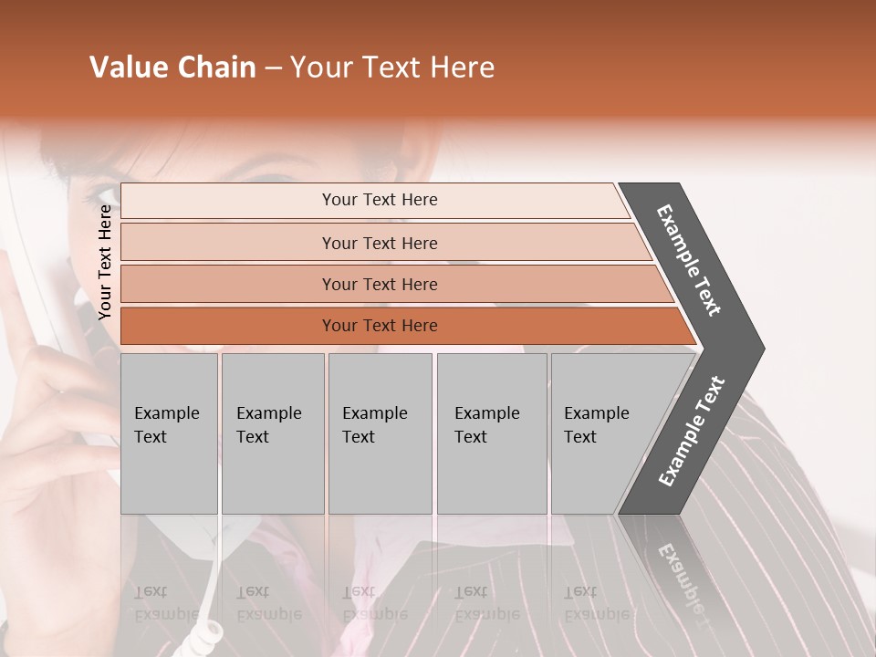 Desk Suit Computer PowerPoint Template