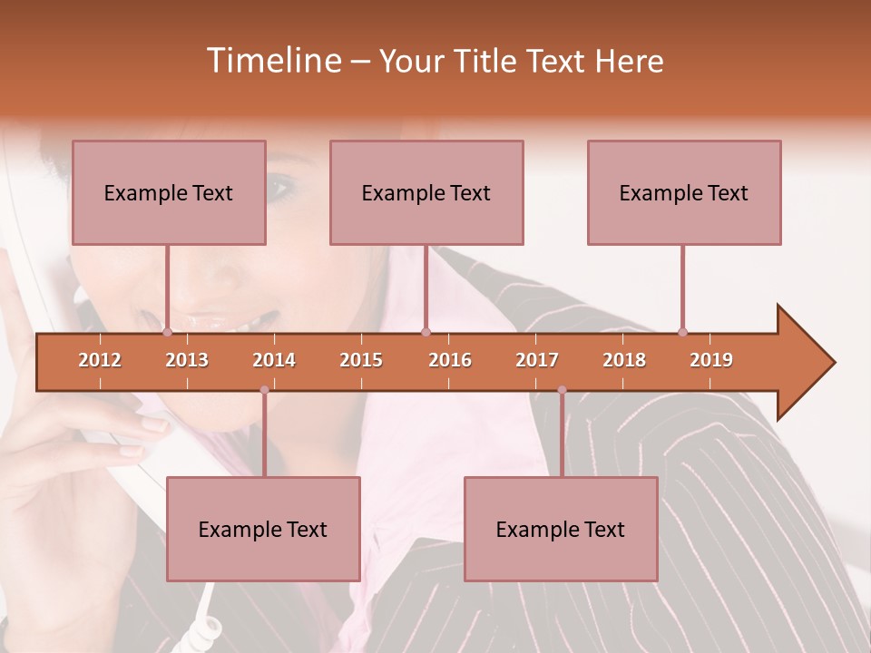 Desk Suit Computer PowerPoint Template