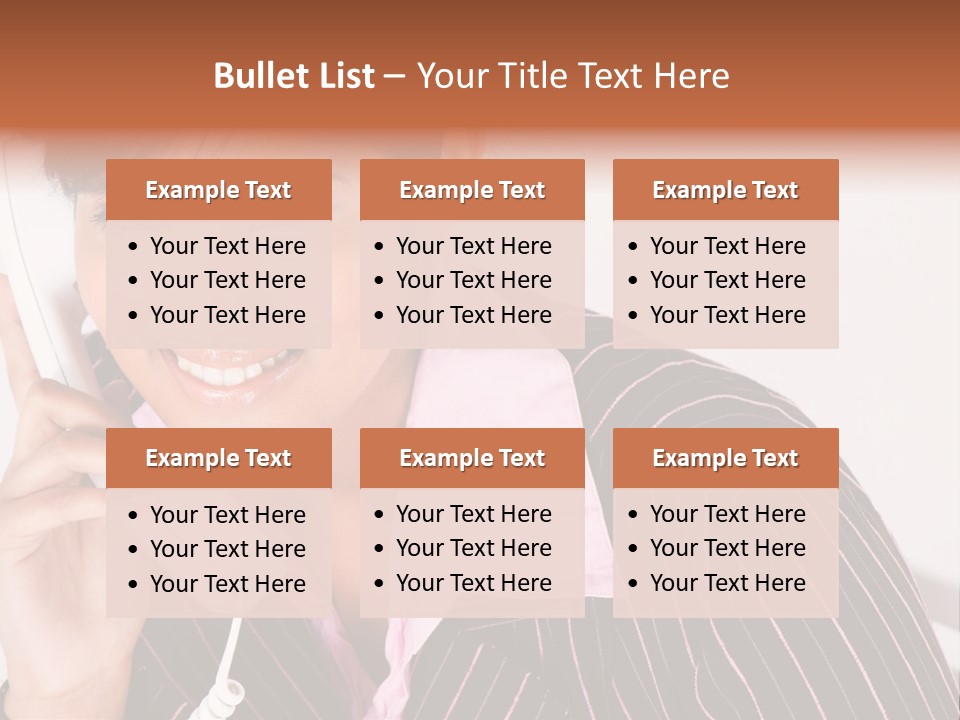 Desk Suit Computer PowerPoint Template