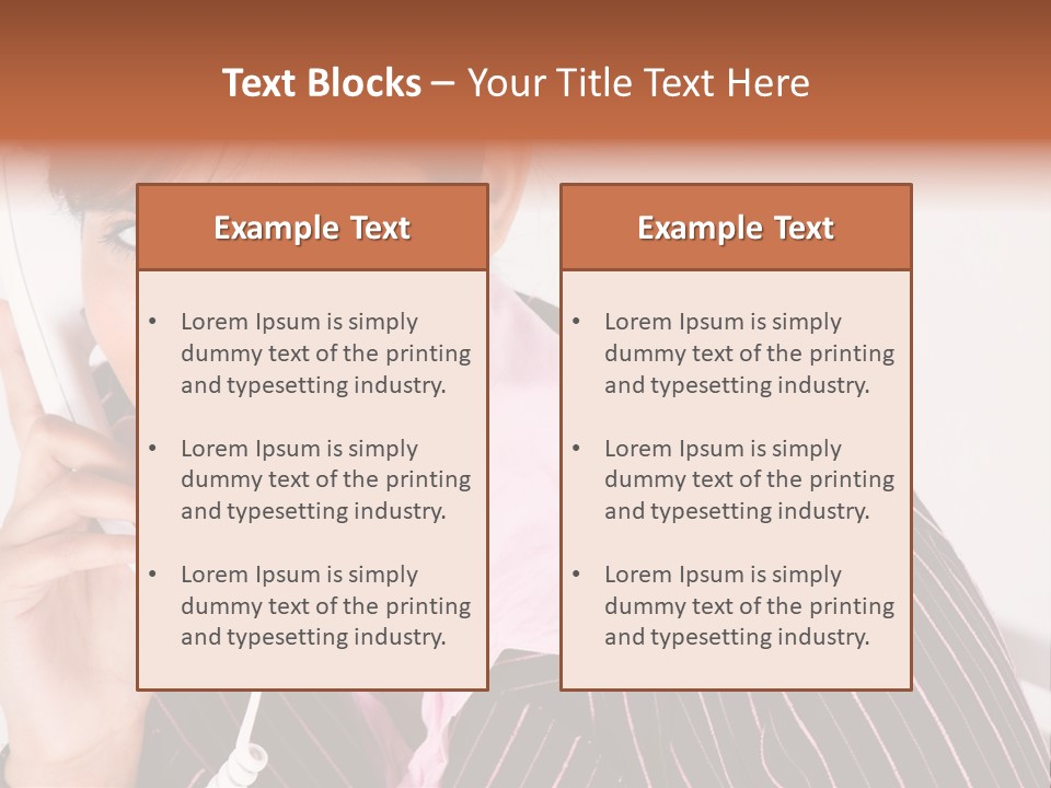 Desk Suit Computer PowerPoint Template