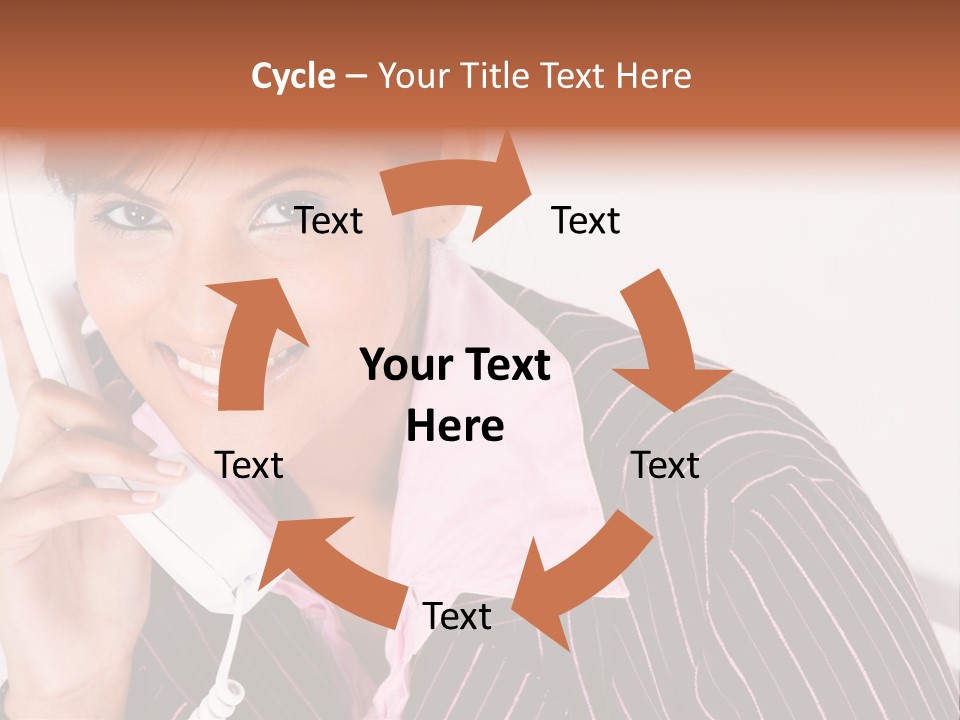 Desk Suit Computer PowerPoint Template