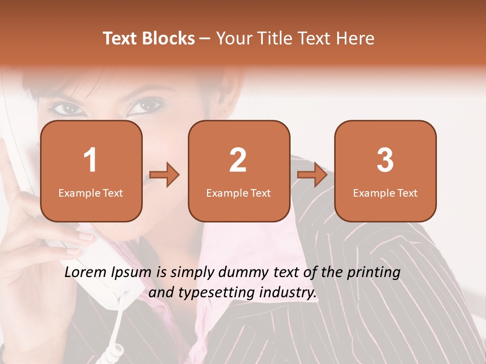 Desk Suit Computer PowerPoint Template