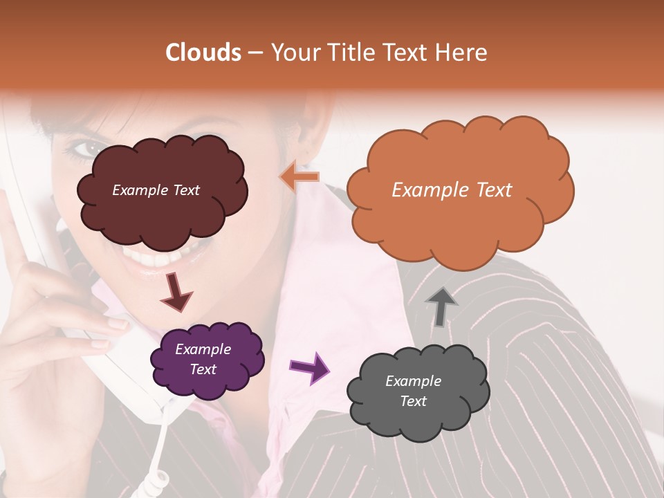 Desk Suit Computer PowerPoint Template