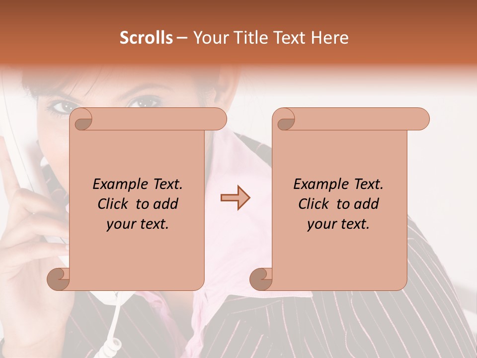 Desk Suit Computer PowerPoint Template