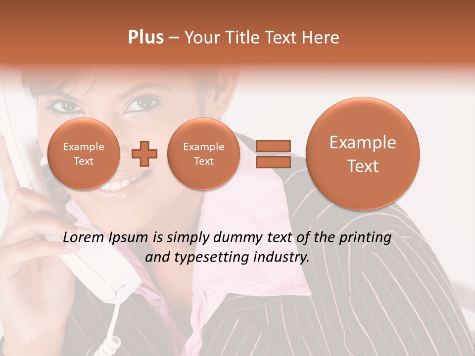 Desk Suit Computer PowerPoint Template