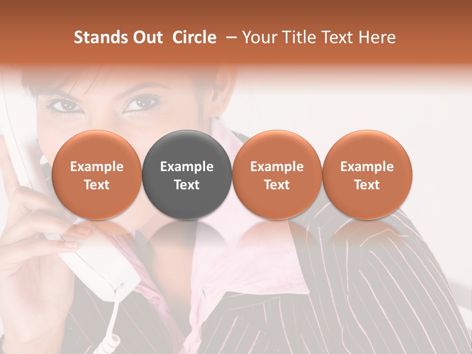 Desk Suit Computer PowerPoint Template