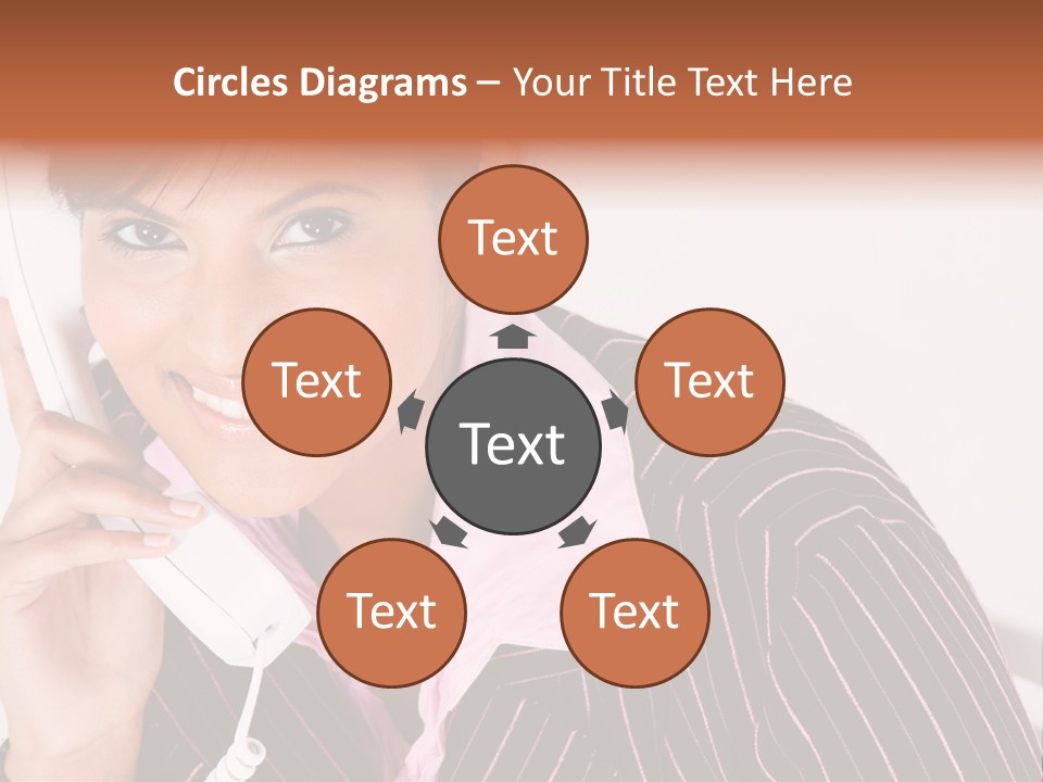 Desk Suit Computer PowerPoint Template