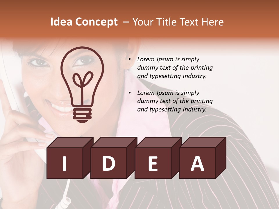 Desk Suit Computer PowerPoint Template