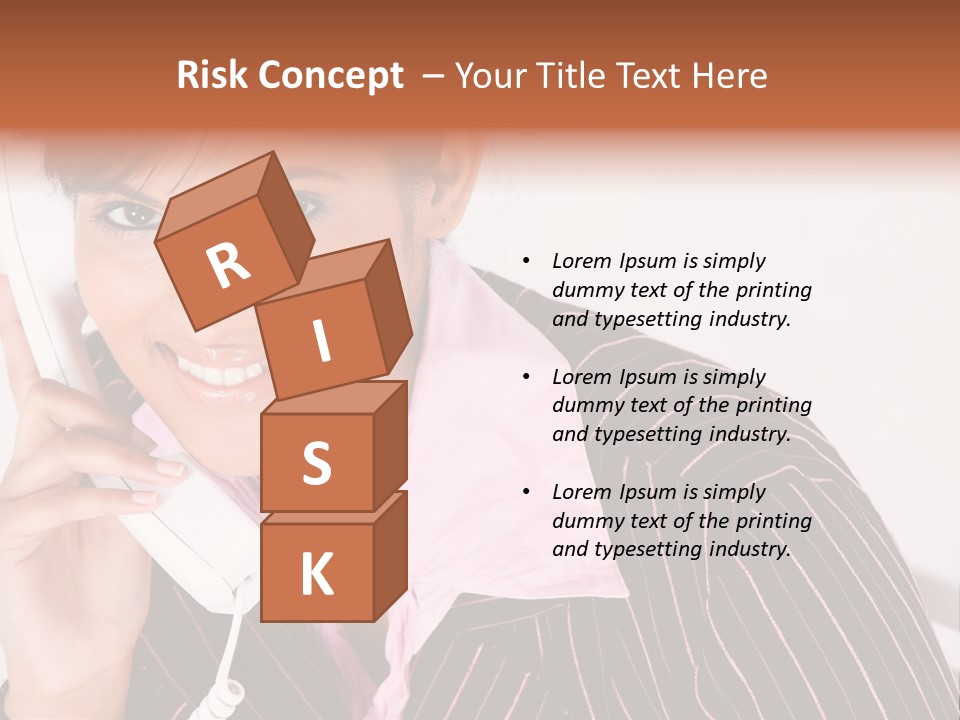 Desk Suit Computer PowerPoint Template