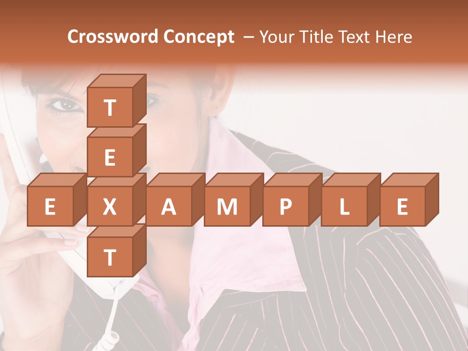 Desk Suit Computer PowerPoint Template