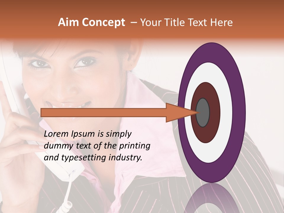 Desk Suit Computer PowerPoint Template