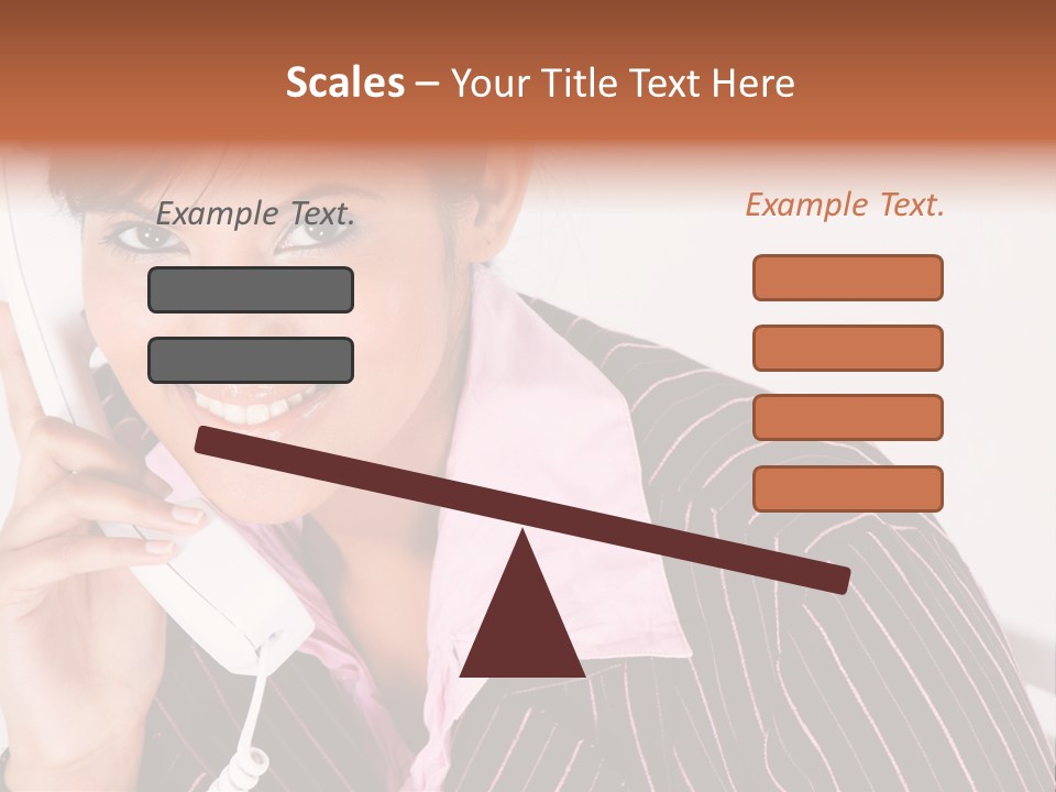 Desk Suit Computer PowerPoint Template