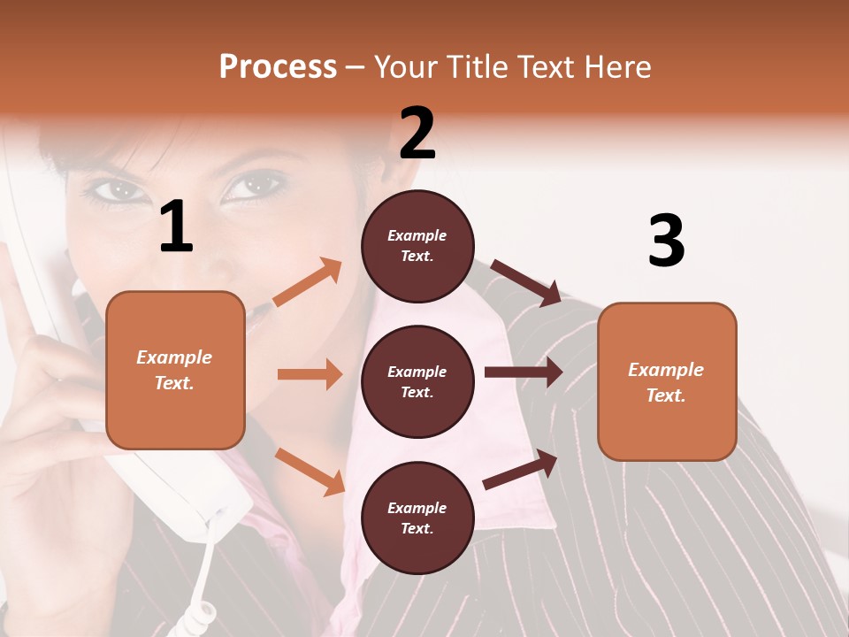 Desk Suit Computer PowerPoint Template