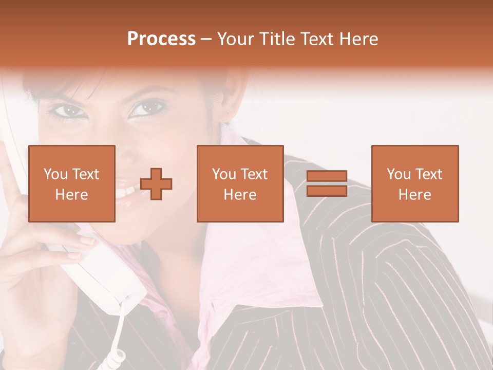 Desk Suit Computer PowerPoint Template