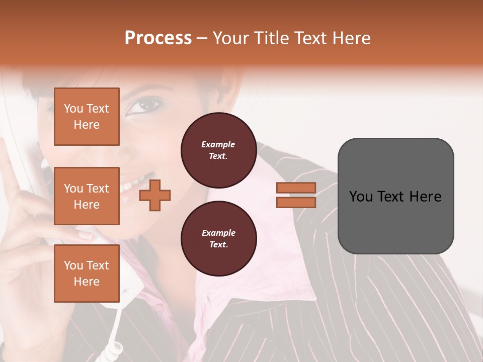 Desk Suit Computer PowerPoint Template