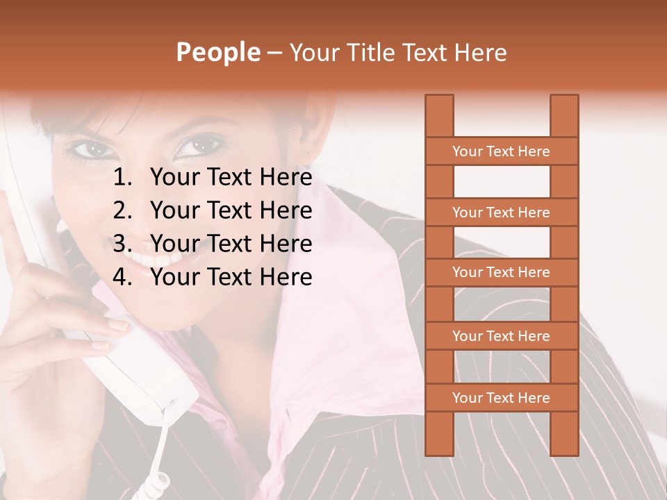 Desk Suit Computer PowerPoint Template