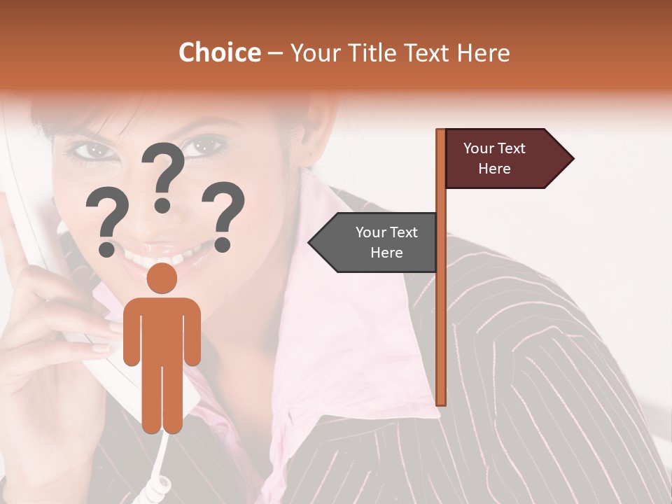 Desk Suit Computer PowerPoint Template