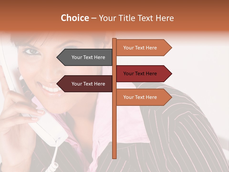 Desk Suit Computer PowerPoint Template