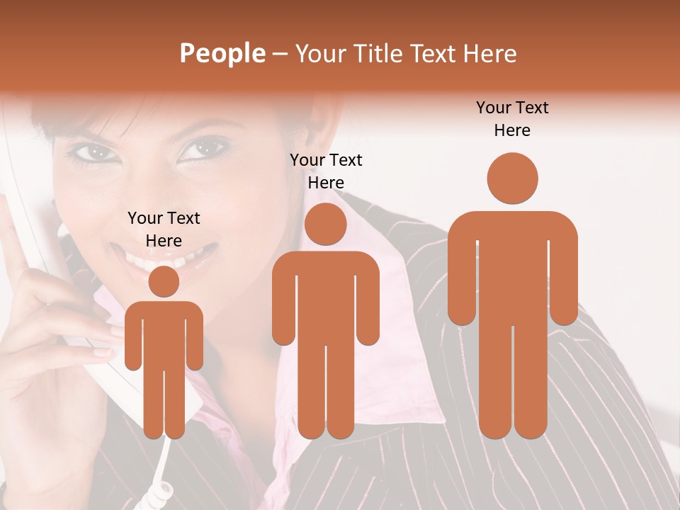 Desk Suit Computer PowerPoint Template