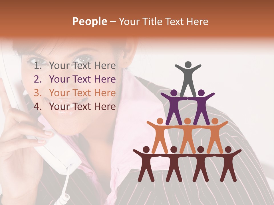 Desk Suit Computer PowerPoint Template