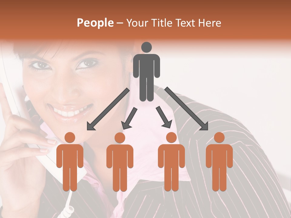 Desk Suit Computer PowerPoint Template