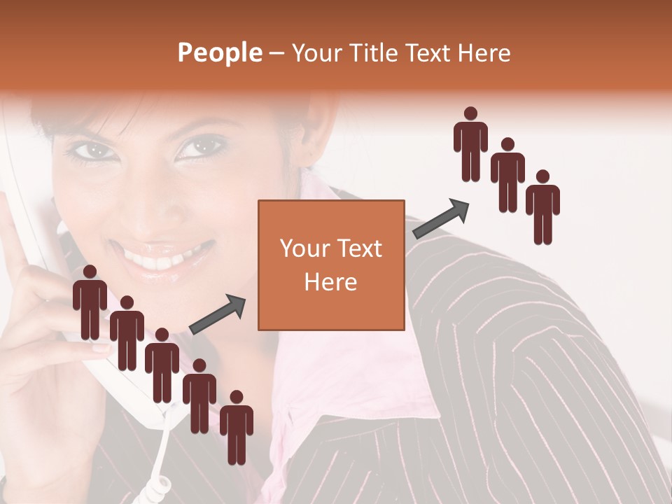 Desk Suit Computer PowerPoint Template